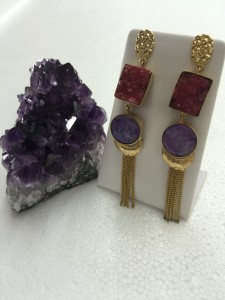 Natural stone jewellery with 22ct gold