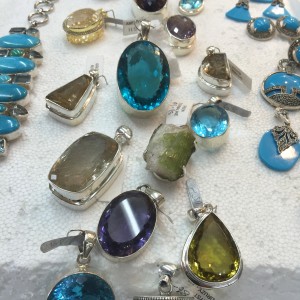 Silver crystal jewellery